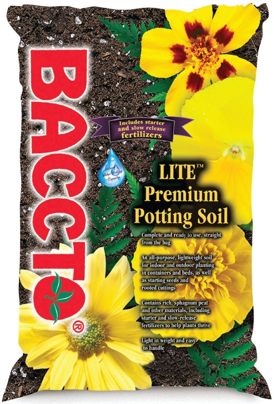 Baccto 1420P Potting Soil, Dark Brown/Light Brown, 20 qt Bag