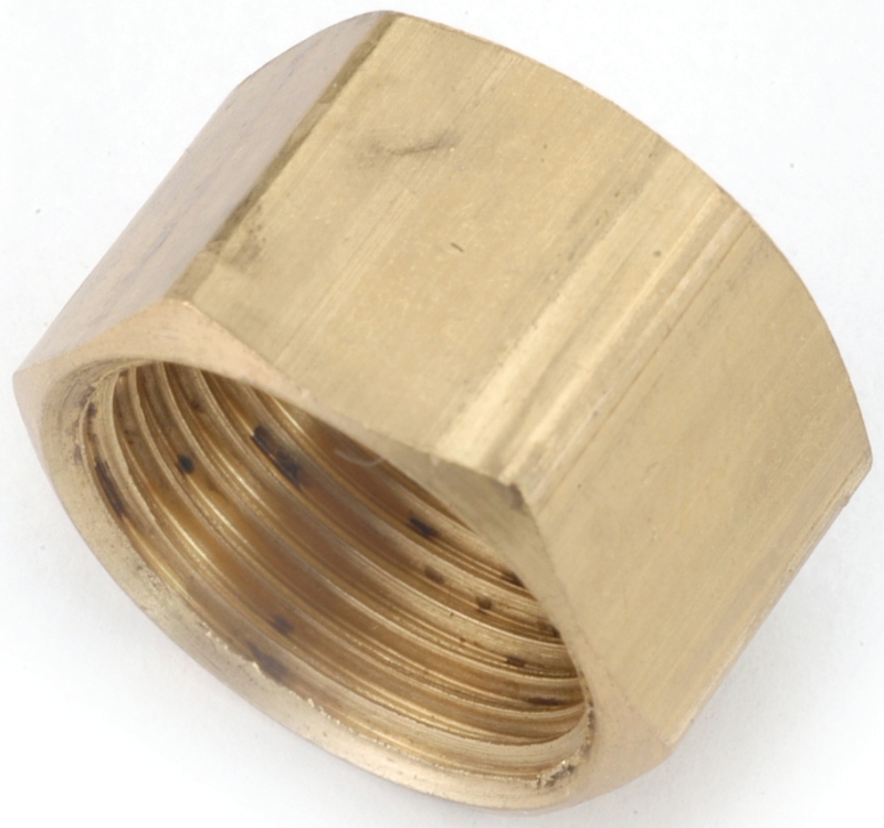 Anderson Metals 730081-04 Tube Cap, 1/4 in, Compression, Brass