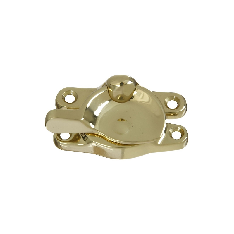 National Hardware V1976 Series N198-150 Sash Lock, 2.252 in L x 0.97 in W Backplate, 2-1/2 in L Handle, Brass, Brass