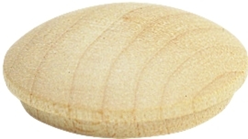 Waddell 840-.3 Screw Hole Button Plug, 3/8 in Dia, Birchwood, Pack of 500