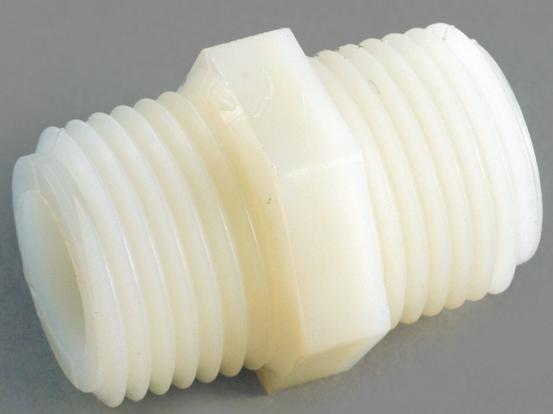 Anderson Metals 53622-08 Pipe Nipple, 1/2 in, MPT, Nylon, 150 psi Pressure, 1 in L