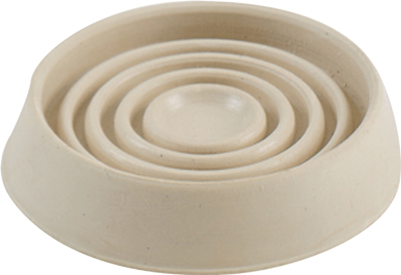 Shepherd Hardware 9165 Furniture Cup, Rubber, Off-White, 1-1/2 in Dia Dimensions, Pack of 6