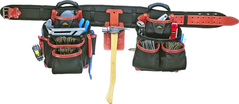CLC Signature Series 51452 4-Piece Top-of-the-Line Pro Framer's Combo Tool Belt, 29 to 46 in Waist, Ballistic Nylon