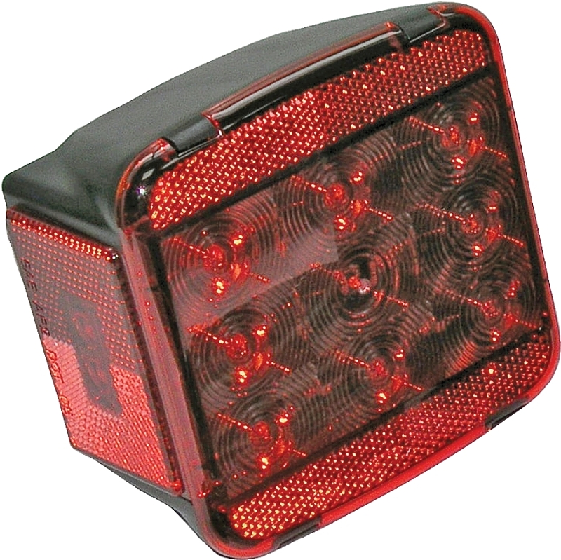 PM V840L Square Combination Rear Light with License Light, 9 to 16 V, 15-Lamp, LED Lamp, Red Lamp