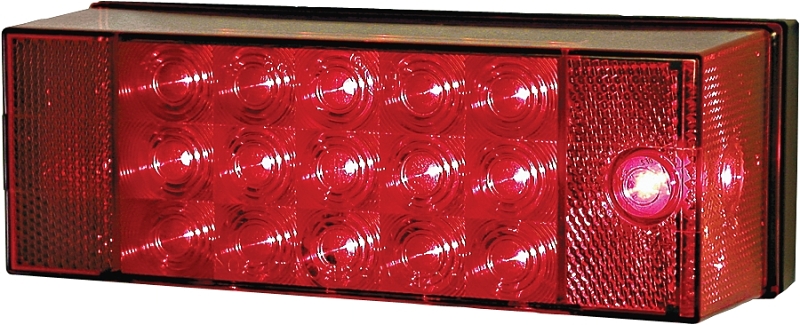 PM V856 Rectangular Combination Rear Light without License Light, 9 to 16 V, 10-Lamp, LED Lamp, Red Lamp