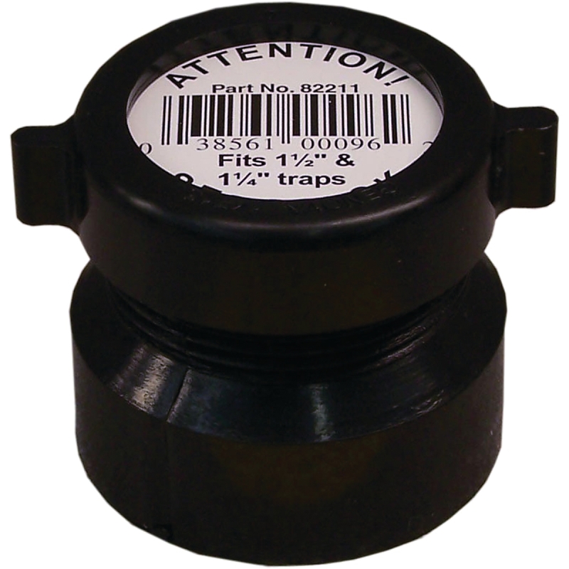 Canplas 102851ABC Trap Pipe Adapter, 1-1/2 in, Hub x Slip, ABS, Black, SCH 40 Schedule