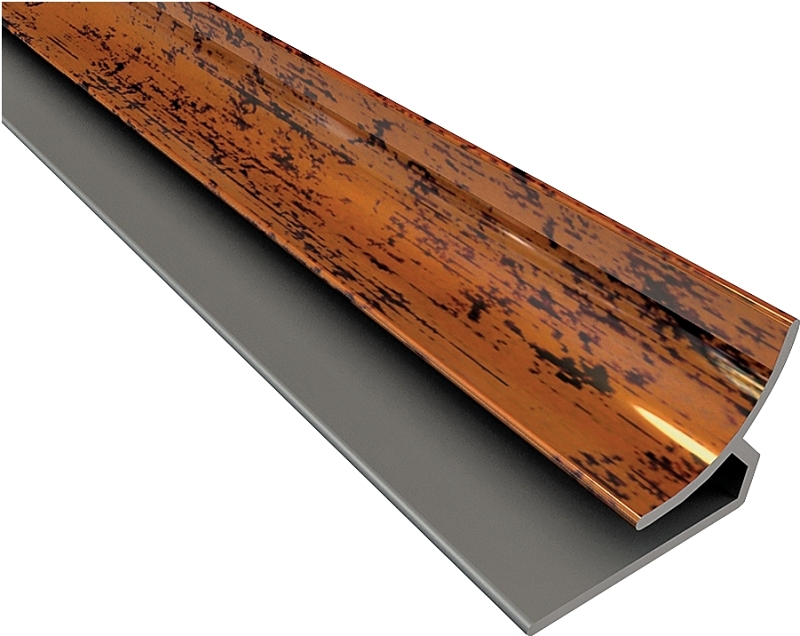 Fasade 92818 Inside Corner Trim, 18 in L, 0.2 in W, Thermoplastic, Moonstone Copper, Moonstone Copper, Pack of 5