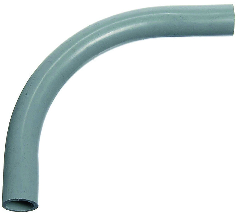 Carlon UA9DK Elbow, 2-1/2 in Trade Size, 90 deg Angle, SCH 40 Schedule Rating, PVC, 24 in L Radius, Plain End, Gray