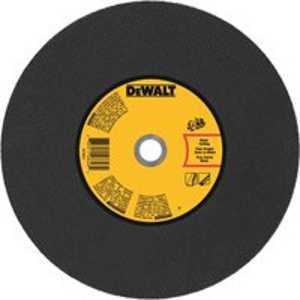 DEWALT DWA8032 Cut-Off Wheel, 12 in Dia, 1/8 in Thick, 1 in Arbor, Coarse, Aluminum Oxide Abrasive