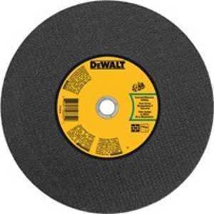DEWALT DWA8036 Cutting Wheel, 12 in Dia, 1/8 in Thick, 1 in Arbor, Coarse, Aluminum Oxide Abrasive