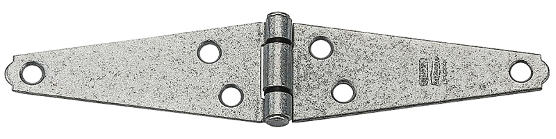 National Hardware N128-272 Strap Hinge, 4.77 in H Frame Leaf, 0.09 in Thick Leaf, Steel, Galvanized, Tight Pin, 33 lb