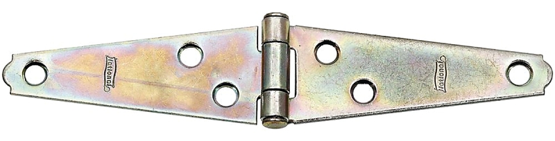 National Hardware N127-431 Strap Hinge, 1-3/16 in W Frame Leaf, 0.056 in Thick Leaf, Steel, Zinc-Plated, Screw Mounting