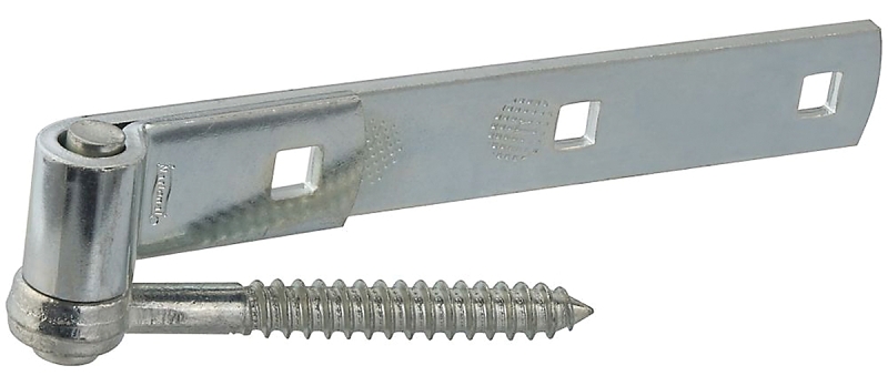 National Hardware N129-767 Hook/Strap Hinge, 1-1/4 in W Frame Leaf, 0.22 in Thick Leaf, Steel, Zinc-Plated, 150 lb