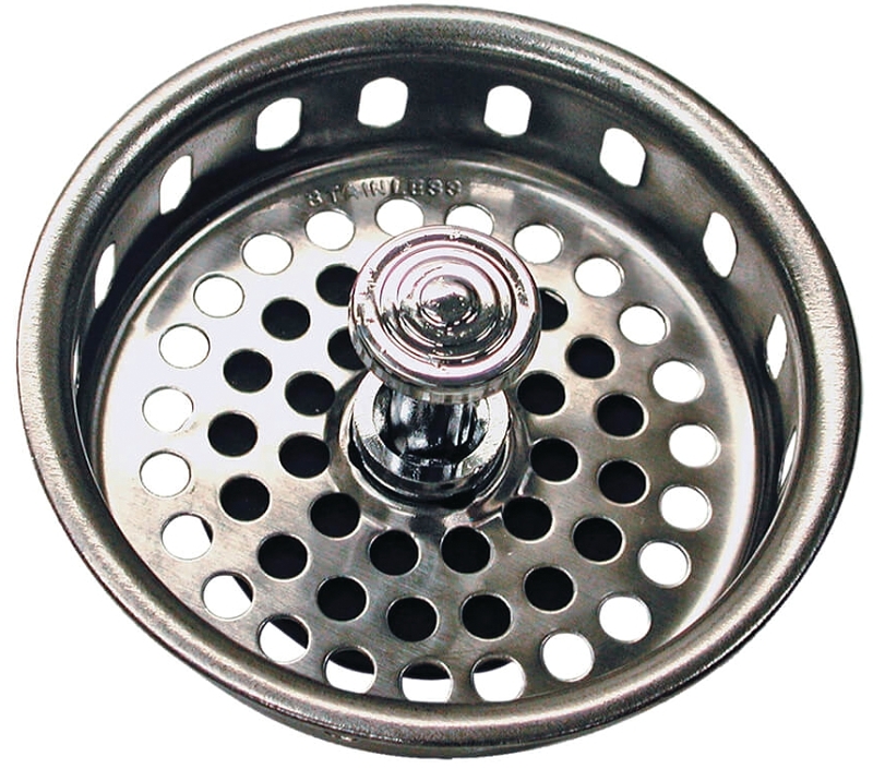 Danco 51275 Basket Strainer, 3-1/4 in Dia, Brass, Chrome, For: 3-1/4 in Dia Opening Sinks
