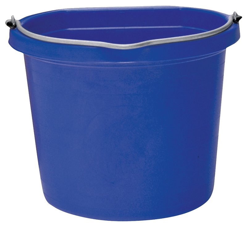 Fortex-Fortiflex FB-108 Series FB-108BL Bucket, 8 qt Volume, Polyethylene/Rubber, Blue