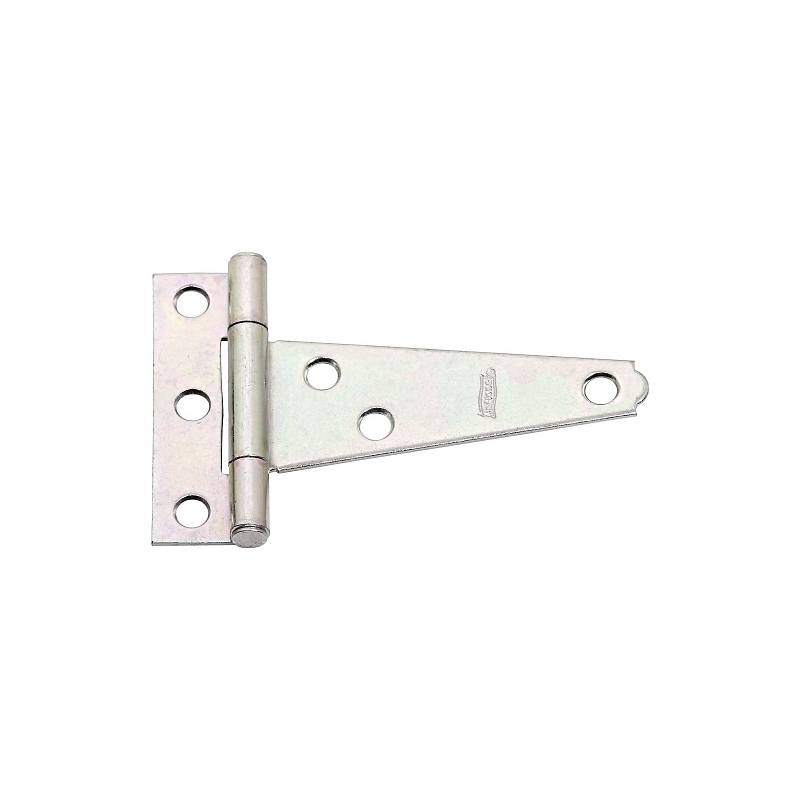 National Hardware N128-504 T-Hinge, 2.24 in W Frame Leaf, 0.69 in H Frame Leaf, Steel, Zinc-Plated, Tight Pin, 18 lb