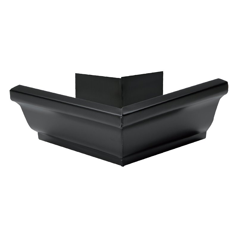 Amerimax 2500235 Gutter Outside Corner, 5 in Gutter, Aluminum, Black
