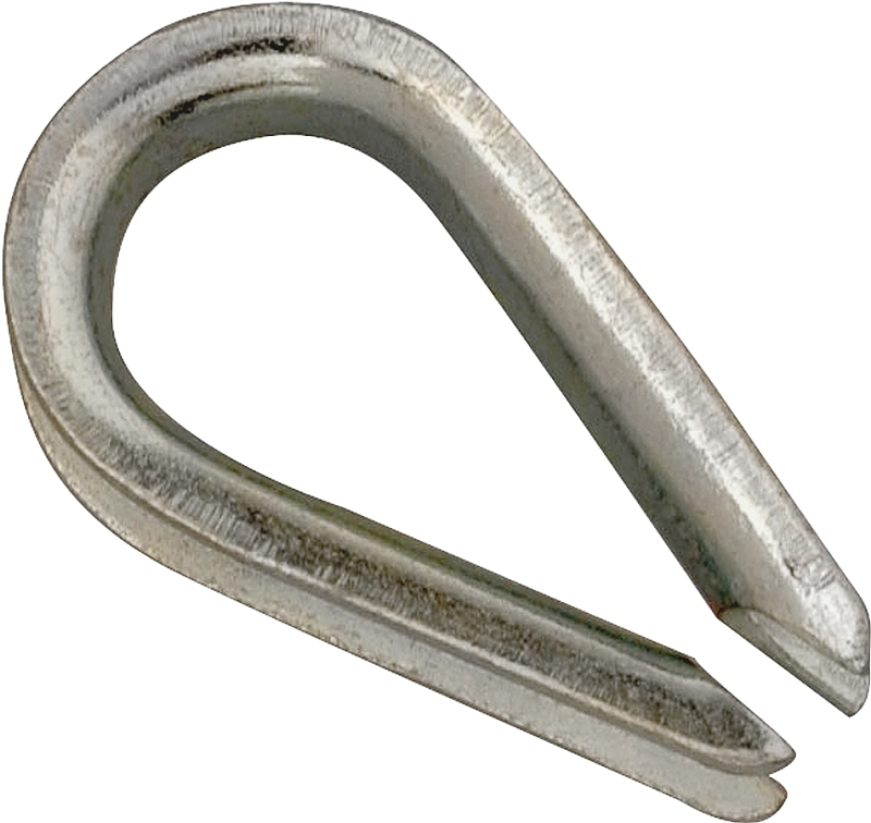 Campbell T7670609 Wire Rope Thimble, 1/8 in Dia Cable, Iron, Electro-Galvanized, Pack of 10