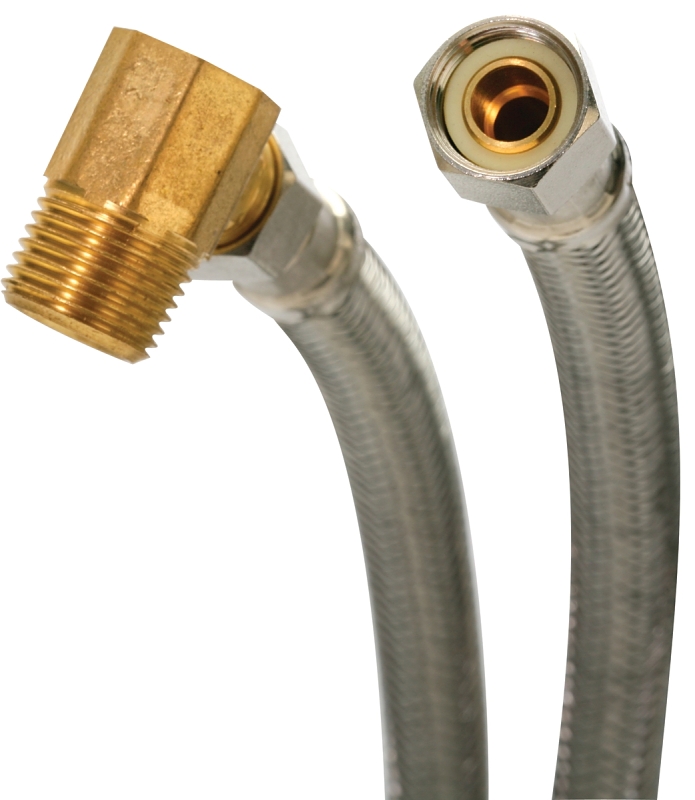 Fluidmaster 6W60 Dishwasher Connector, 3/8 in Inlet, Compression Inlet, 3/8 in Outlet, Compression Outlet, 60 in L