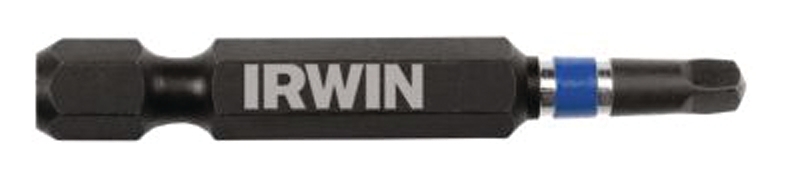 Irwin 1837476 Power Bit, #2 Drive, Square Recess Drive, 1/4 in Shank, Hex Shank, 2 in L, Tool Steel