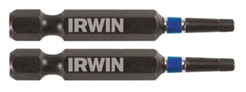 Irwin 1837468 Power Bit, #1 Drive, Square Recess Drive, 1/4 in Shank, Hex Shank, 2 in L, Tool Steel