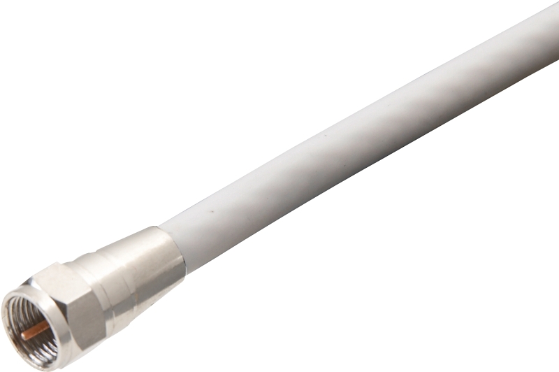 Zenith VG101206W RG6 Coaxial Cable, F-Type, F-Type, White Sheath, 12 ft L