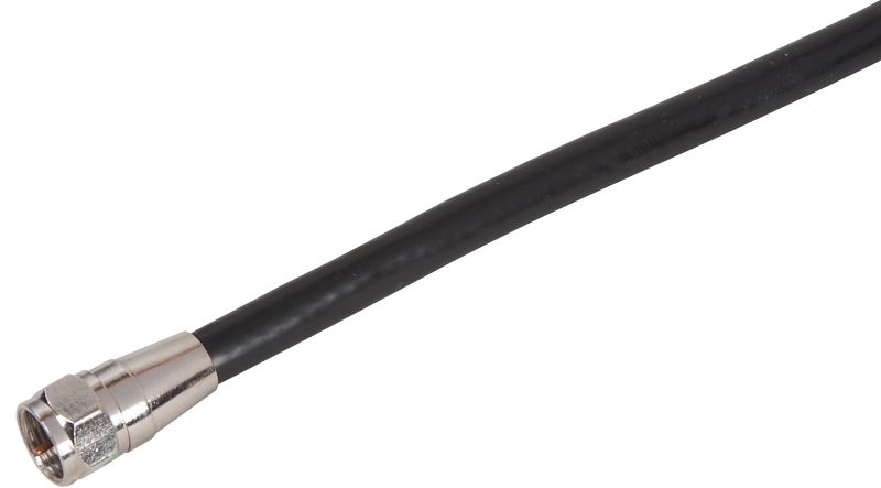 Zenith VG101206B Coaxial Cable, Black Sheath, 12 ft L