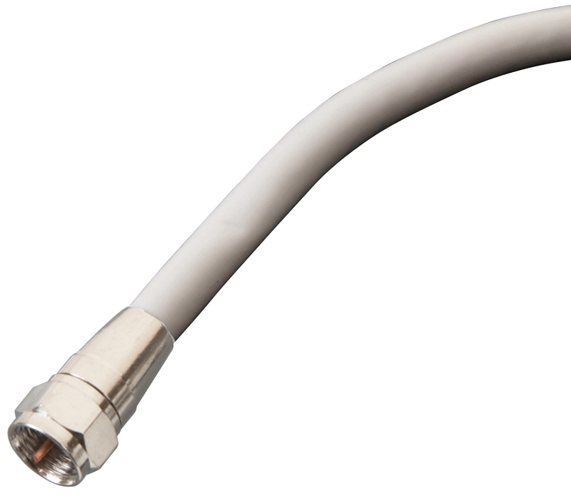 Zenith VG100606W RG6 Coaxial Cable, F-Type, F-Type, White Sheath, 6 ft L