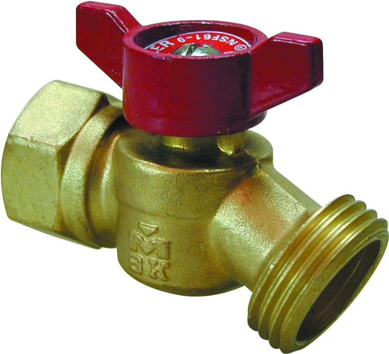 B & K ProLine Series 102-453HN Hose Bibb, 1/2 in Connection, FIP x MHT, 125 psi Pressure, Quarter-Turn Actuator