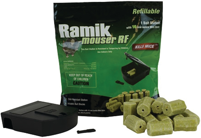 Neogen 000900 Refillable Bait Station, 16 oz Bait, 2-Opening, Green