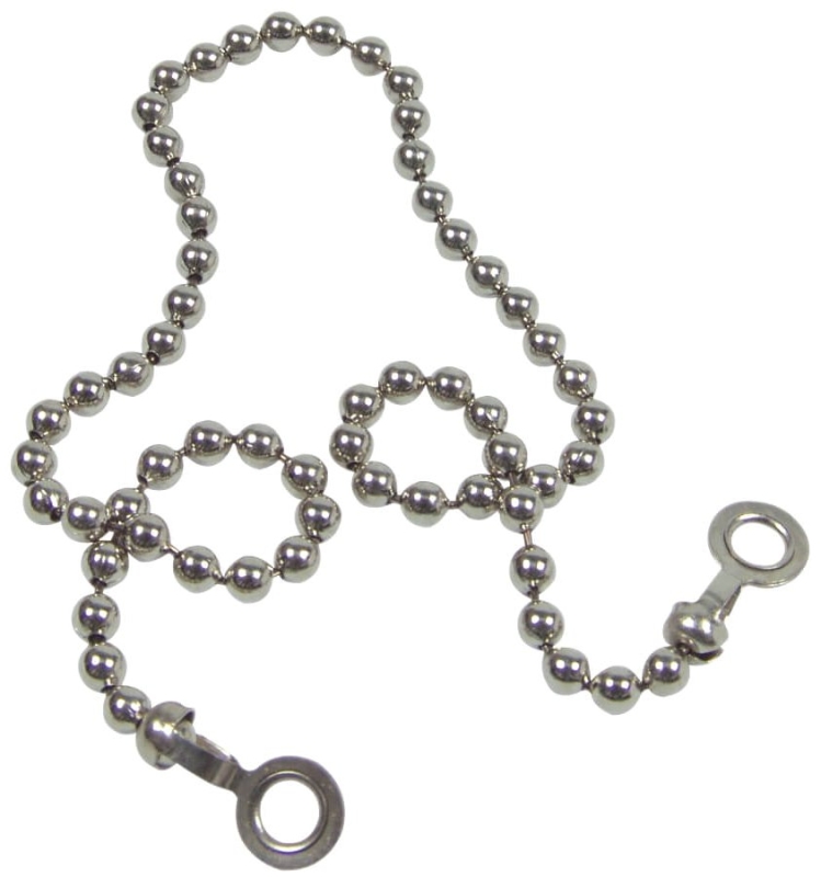 Danco 80039 Beaded Chain, Stainless Steel, Chrome-Plated, For: Universal Sinks