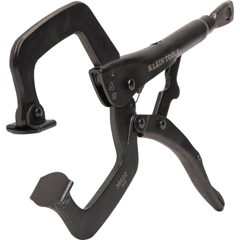 Klein Tools 38622 Locking Plier, 11.98 in OAL, 3.9 in Jaw Opening, Black Handle, Molded Handle, 1.06 in W Jaw