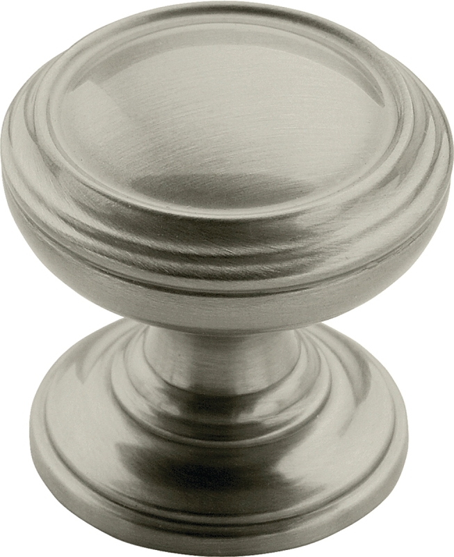 Amerock Revitalize Series BP55342G10 Cabinet Knob, 1-1/4 in Projection, Zinc, Satin Nickel