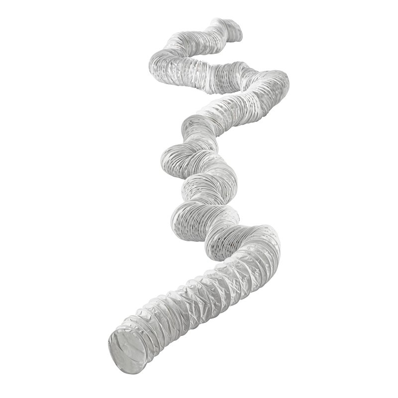 Lambro 219L Flexible Vent Hose, 4 in ID, 50 ft L, Vinyl, White