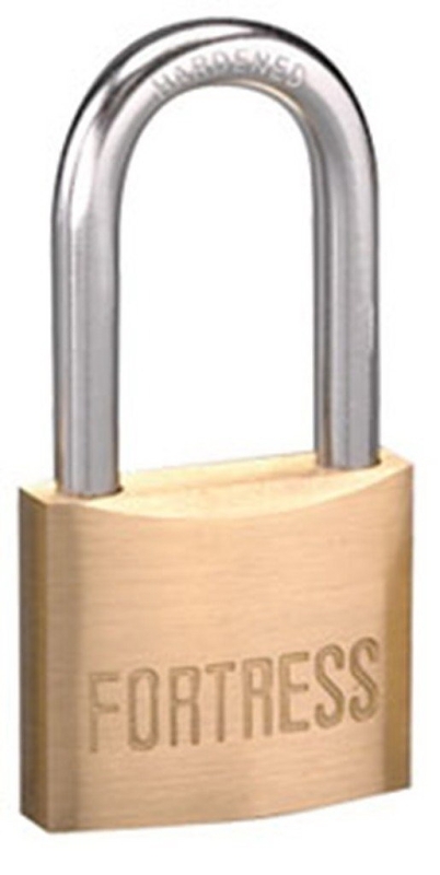 Master Lock Fortress Series 1840DLF Padlock, Keyed Different Key, 1/4 in Dia Shackle, 1-1/2 in H Shackle, Steel Shackle
