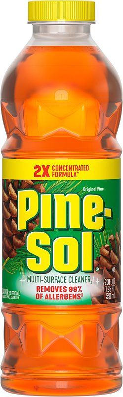 Pine-Sol 10041294601495 Multi-Surface Cleaner and Disinfectant, 20 oz Bottle, Liquid, Original Pine