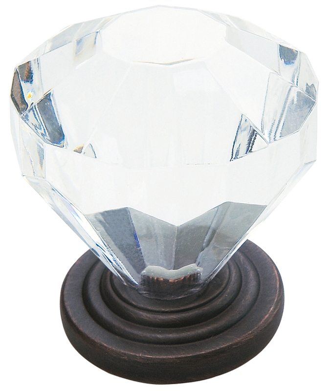 Amerock Classics Series 14303ORB Cabinet Knob, 1-3/8 in Projection, Acrylic/Zinc, Oil-Rubbed Bronze