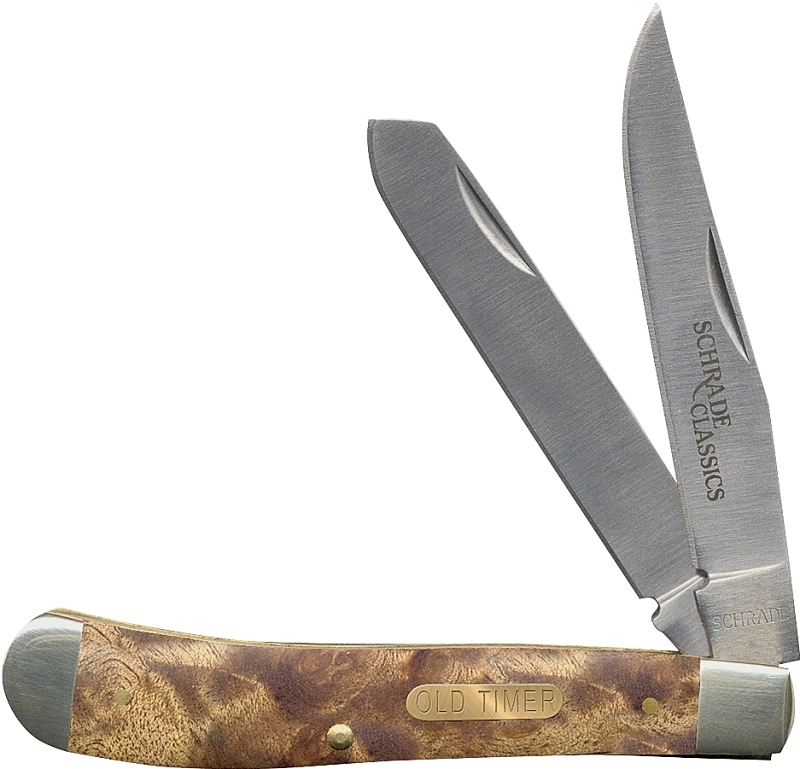 Old Timer 94OTW Folding Pocket Knife, 3 in L Blade, Stainless Steel Blade, 2-Blade, Foldable Handle