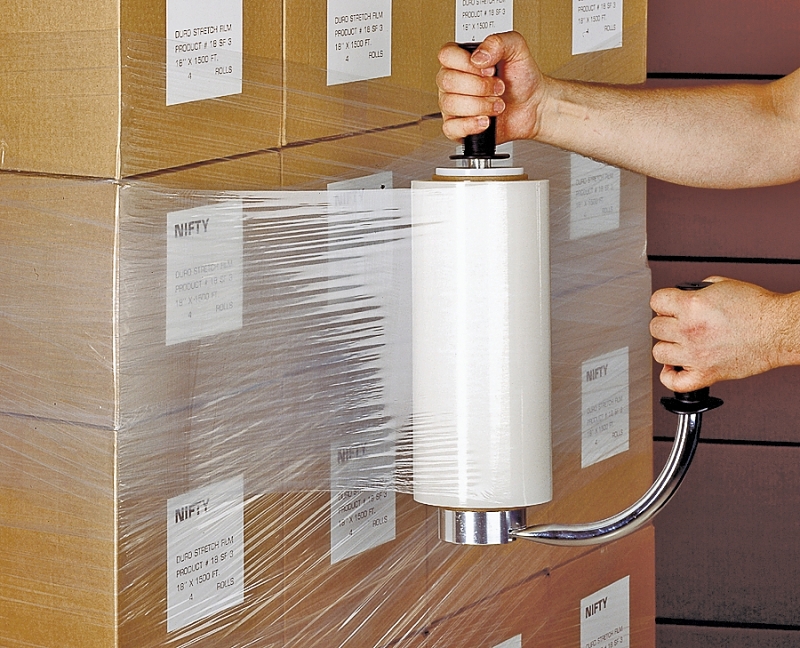 Nifty Wrapper F18SF3 Hand-Held Stretch Film, 1500 ft L, 18 in W, 20 mil Thick, Clear