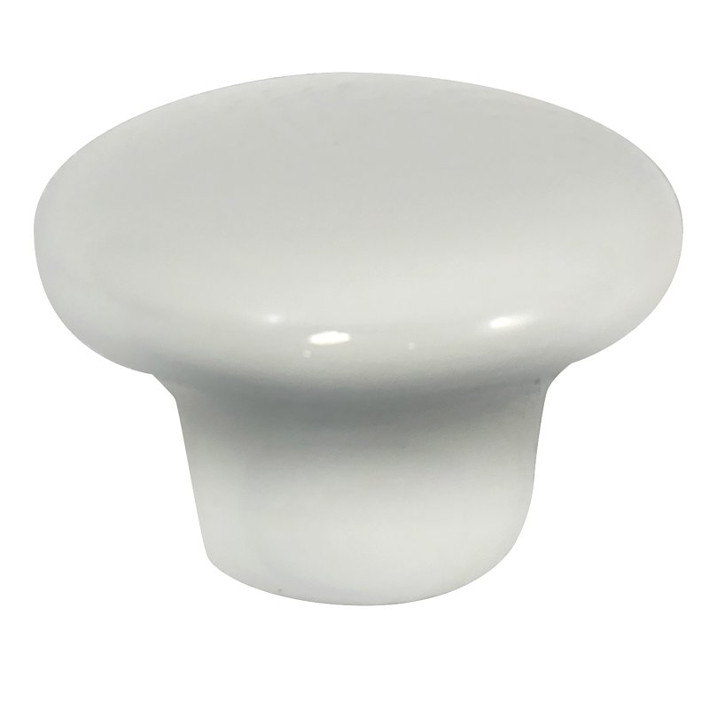 Laurey 02942 Cabinet Knob, 23.5 mm Projection, Ceramic, White, Pack of 25