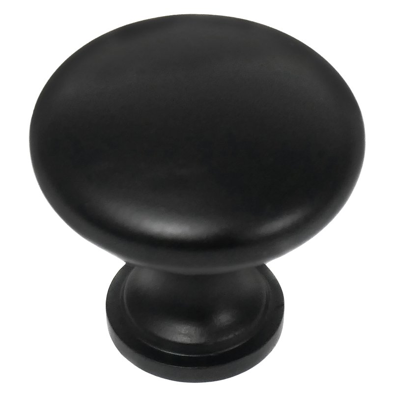 Laurey Ultima Series 54620 Cabinet Knob, 30 mm Projection, Steel, Matte Black, Pack of 25