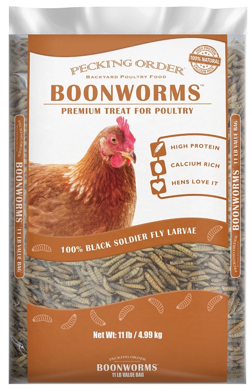 Pecking Order 009153-2 Boonworms, Solid, 11 lb Bag