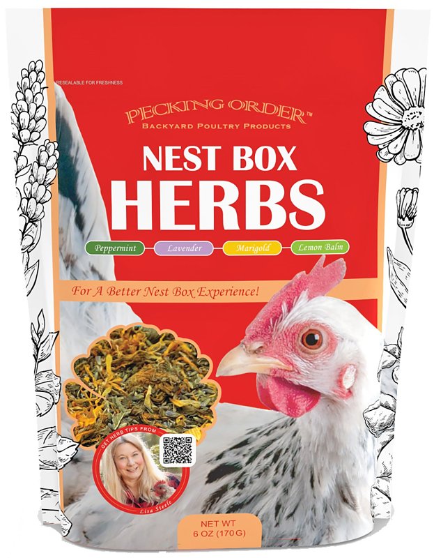 Pecking Order 9302 Nest Box Herb, 10 in H, 3-1/2 in W, 6 oz Capacity