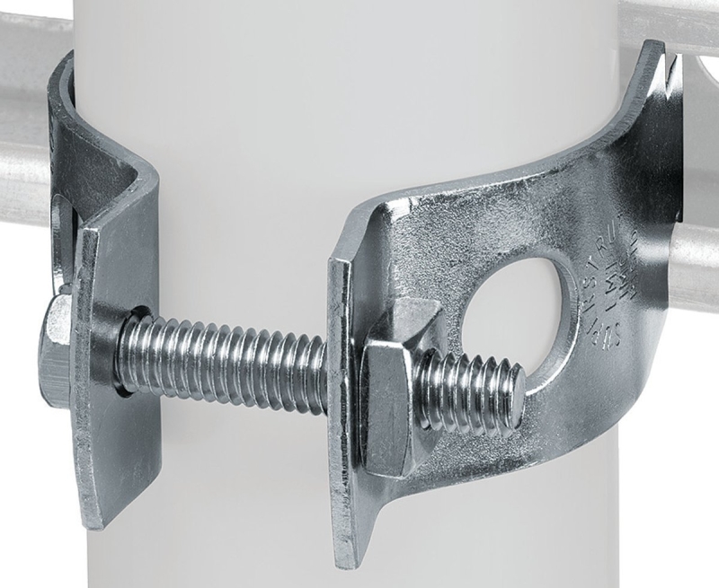 SuperStrut Z702 3EG-10 Pipe Clamp, 3 in, Steel, Silver, Electro-Galvanized