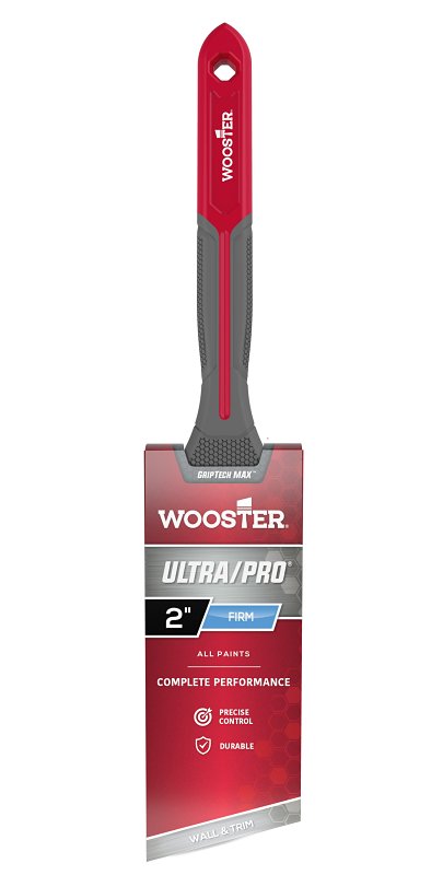 Wooster Ultra/Pro GRIPTECH MAX Series G4174-212 Paint Brush, 2-1/2 in W, Firm Brush, 2-7/8 in L Bristle, Angular Handle