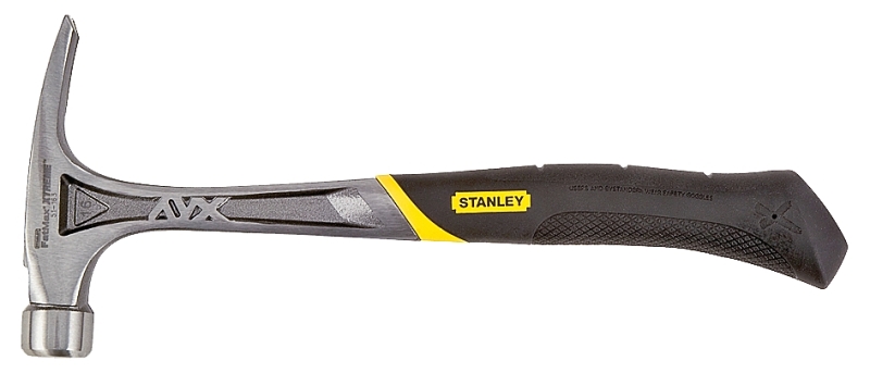 STANLEY 51-163 Nailing Hammer, 16 oz Head, Oversized Strike, Rip Claw, Smooth Head, HCS Head, 13-1/8 in OAL