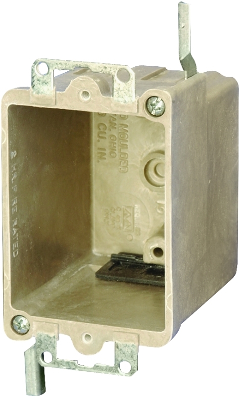 fiberglassBOX 9363-EWK Electrical Box, 1-Gang, Glass Reinforced Polyester, Off-White, Wall Mounting