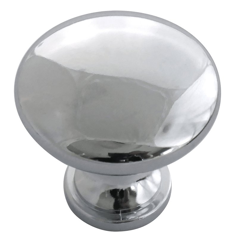 Laurey 59912 Cabinet Knob, 1.2 in Projection, Steel, Polished Chrome