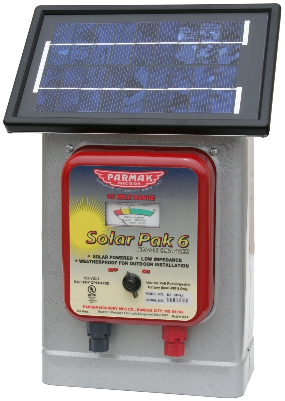 Parmak DF-SP-LI Deluxe Field Solar-Pak, 0.75 to 1.6 J Output Energy, 2650, 9000 V Output, Lead-Acid Battery