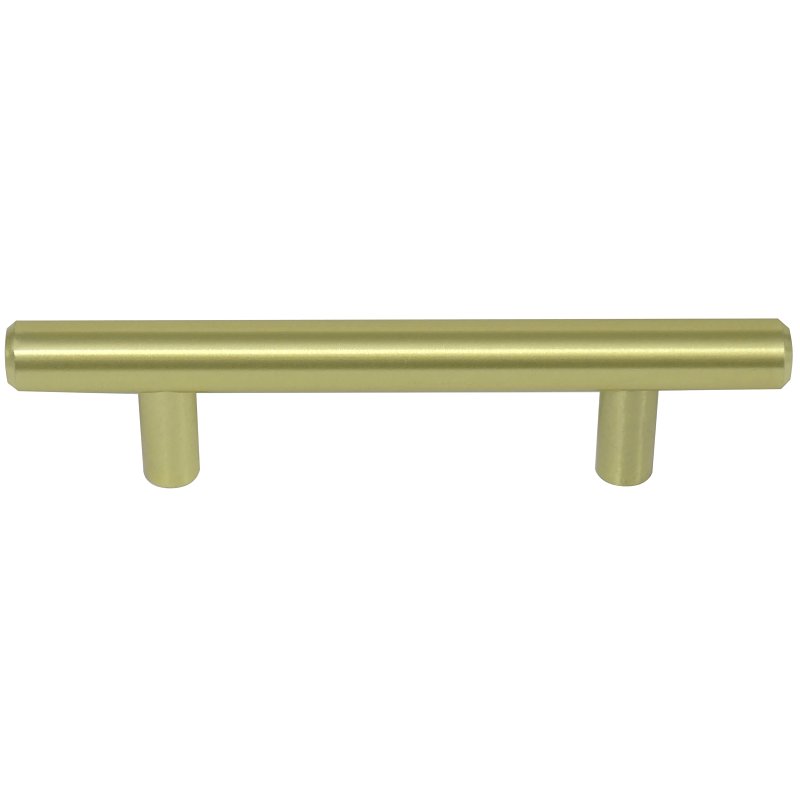 Laurey Melrose Series 87014 T-Bar Pull, 127 mm L Handle, 12 mm H Handle, 32 mm Projection, Steel, Satin Brass